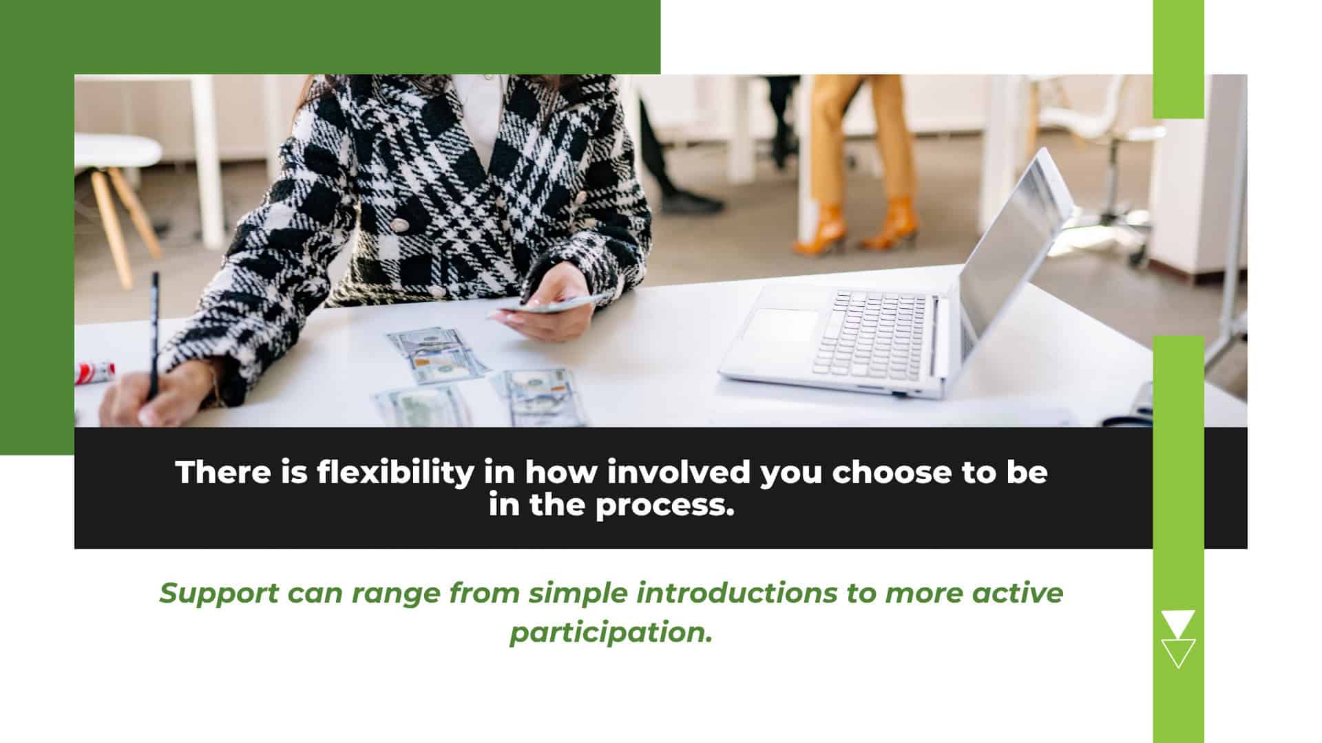 Accountant choosing how involved to be in commercial loan placement and client financing support