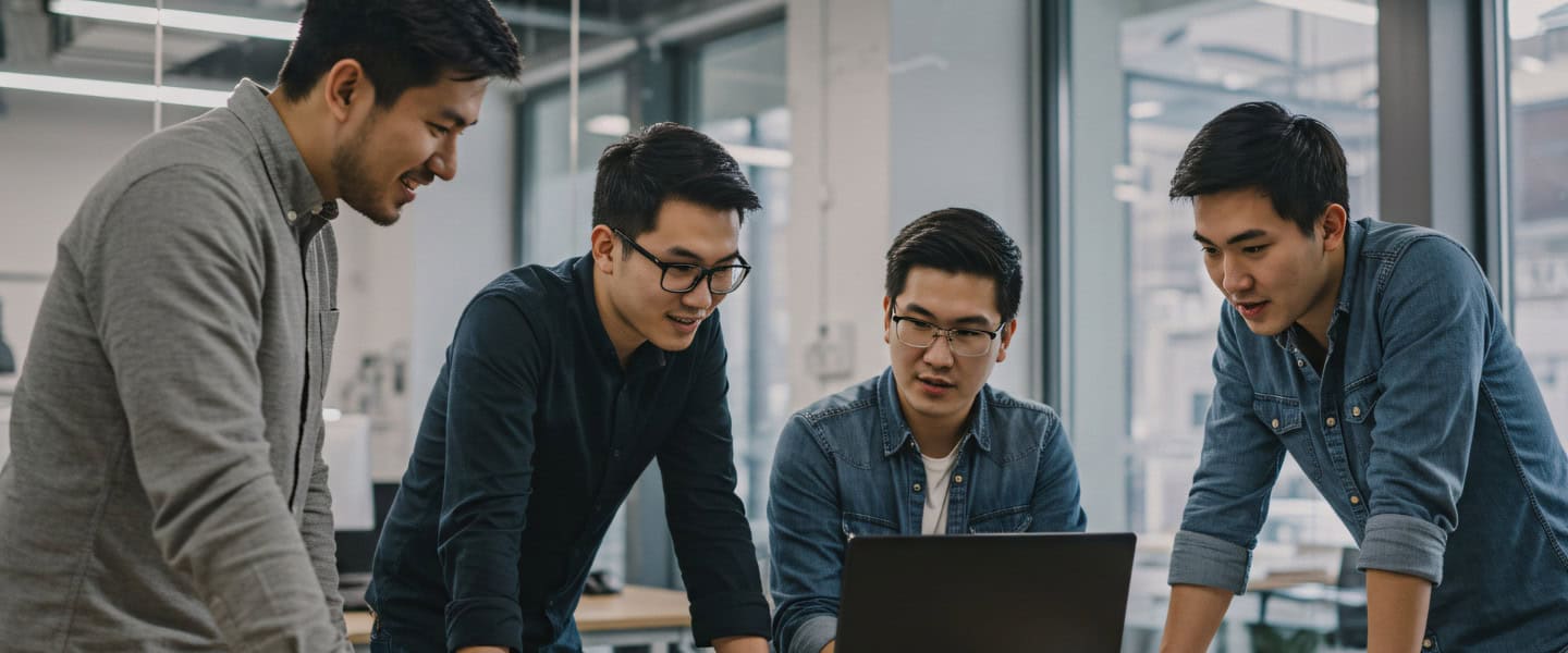 Accountants reviewing financial data together while discussing commercial loan opportunities for business clients