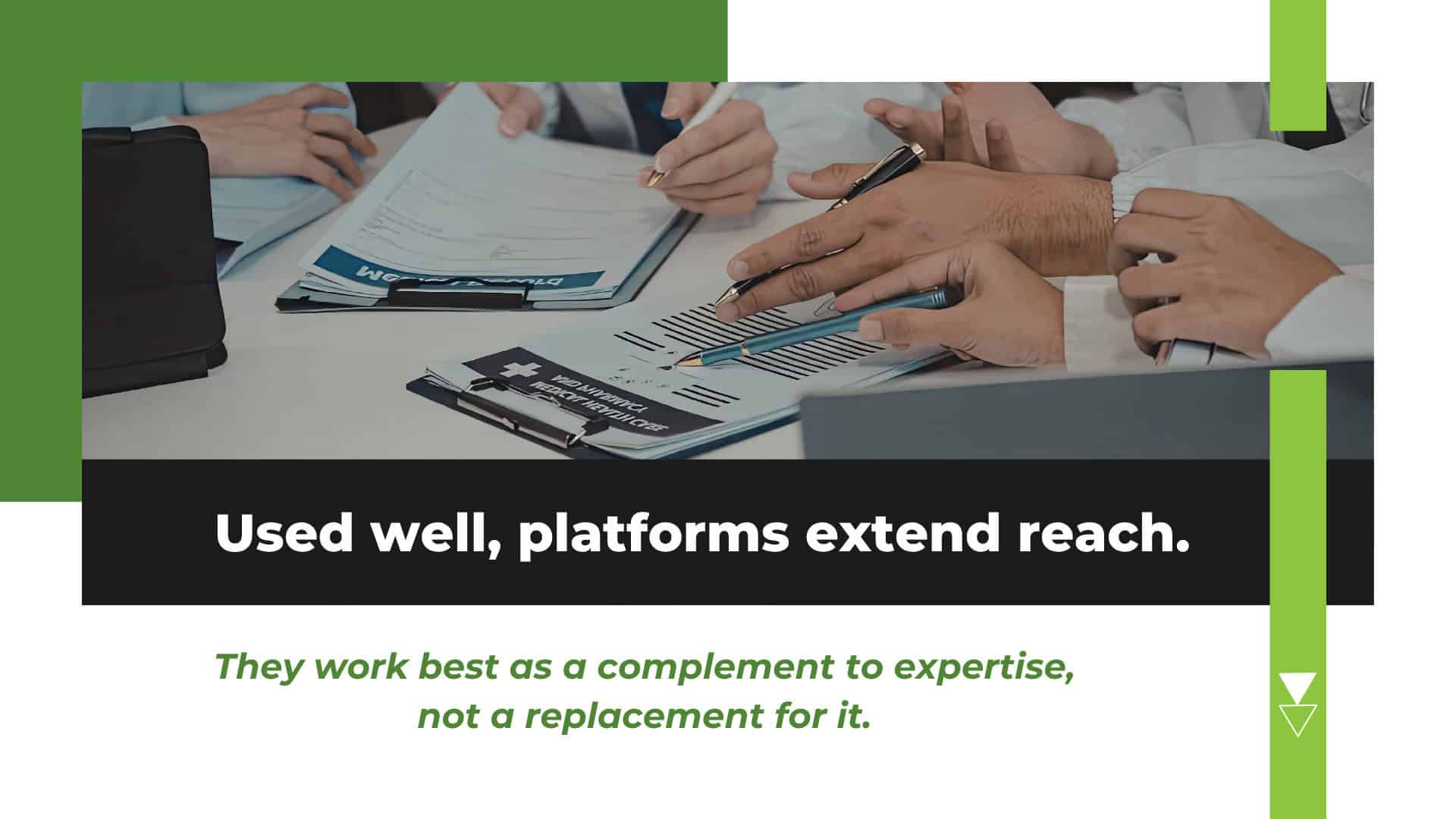 Broker team discussing a completed loan deal