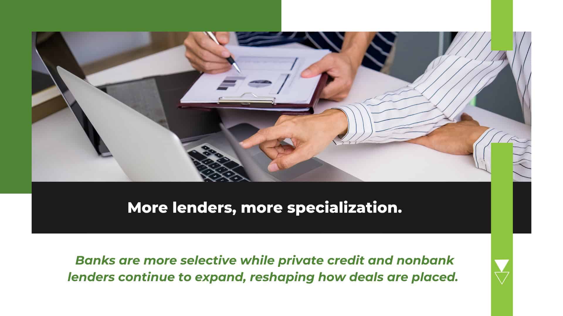 Lender diversification in commercial lending with banks, private credit, and nonbank lenders expanding options