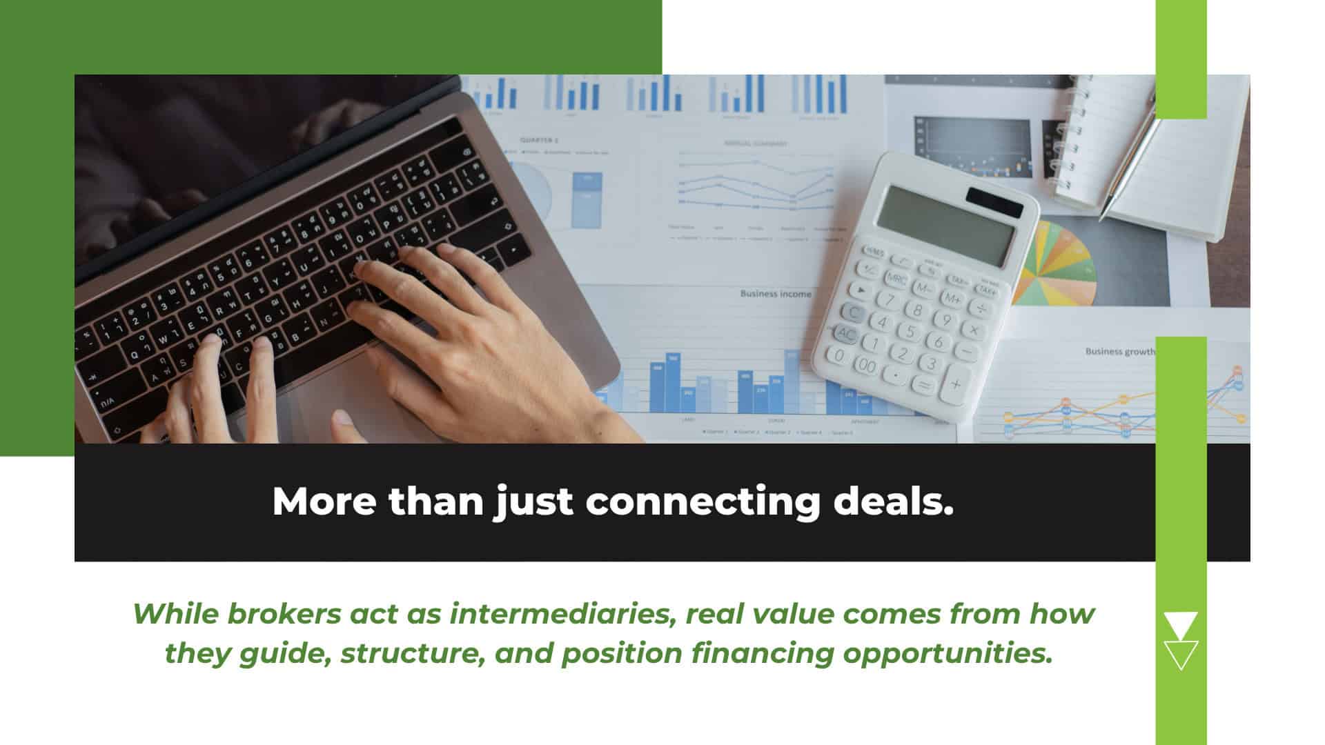 Business loan broker checking loan terms for lenders and clients